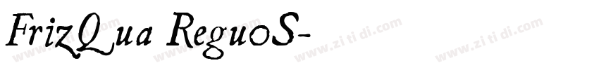 FrizQua Regu0S字体转换